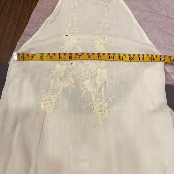 Raga Embroidered Mirrors Halter Boho Dress in Eggshells.Size M - Picture 16 of 17